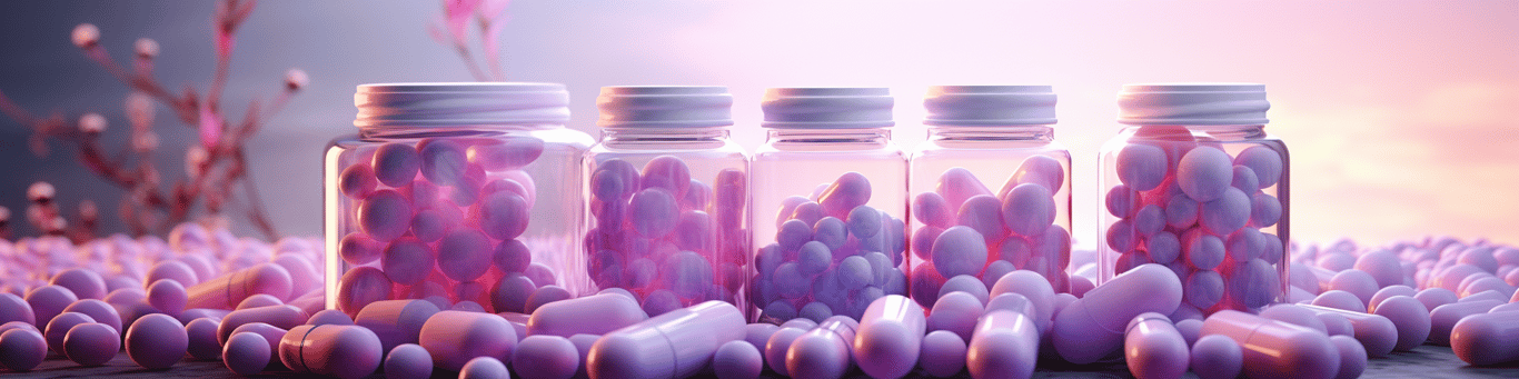 image of different drug pills on a surface