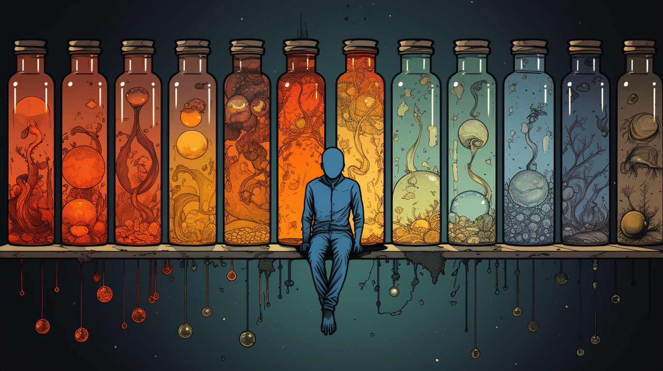 abstract image of a patient experiencing side effect