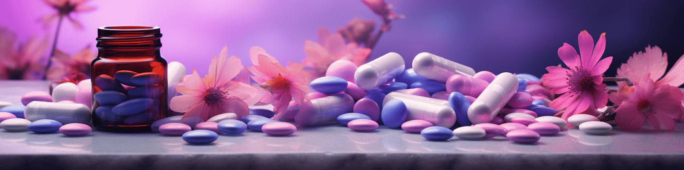 image of different drug pills on a surface