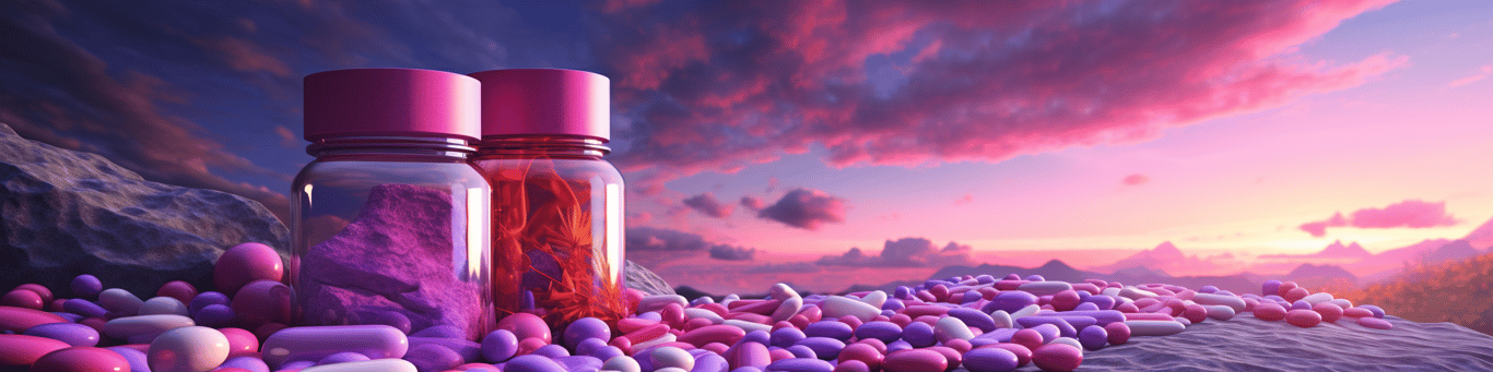 image of different drug pills on a surface