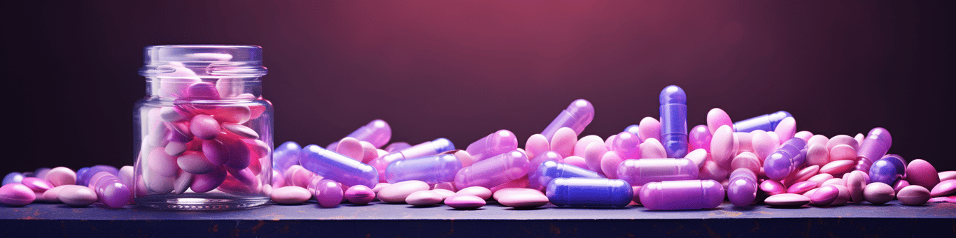 image of different drug pills on a surface