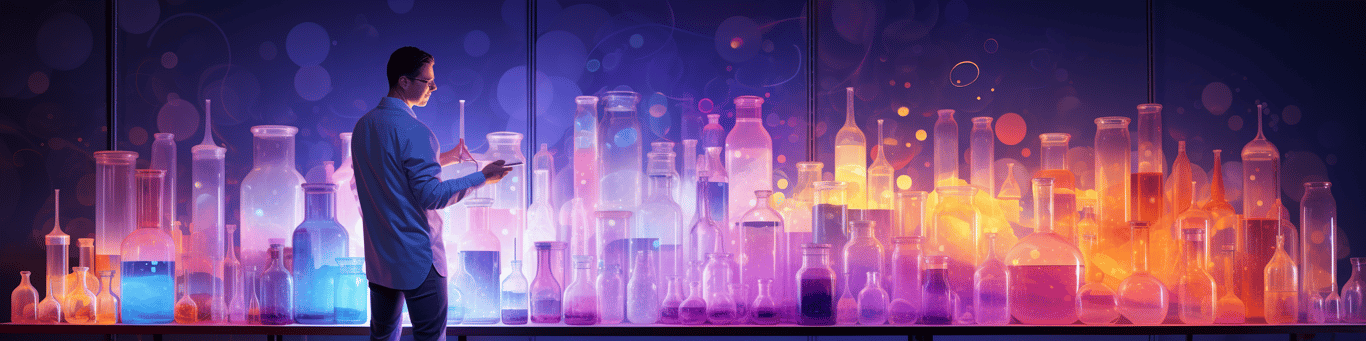 image of a doctor in a lab doing drug, clinical research