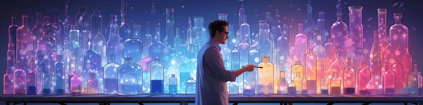 image of a doctor in a lab doing drug, clinical research