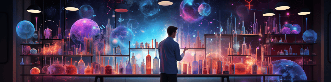 image of a doctor in a lab doing drug, clinical research