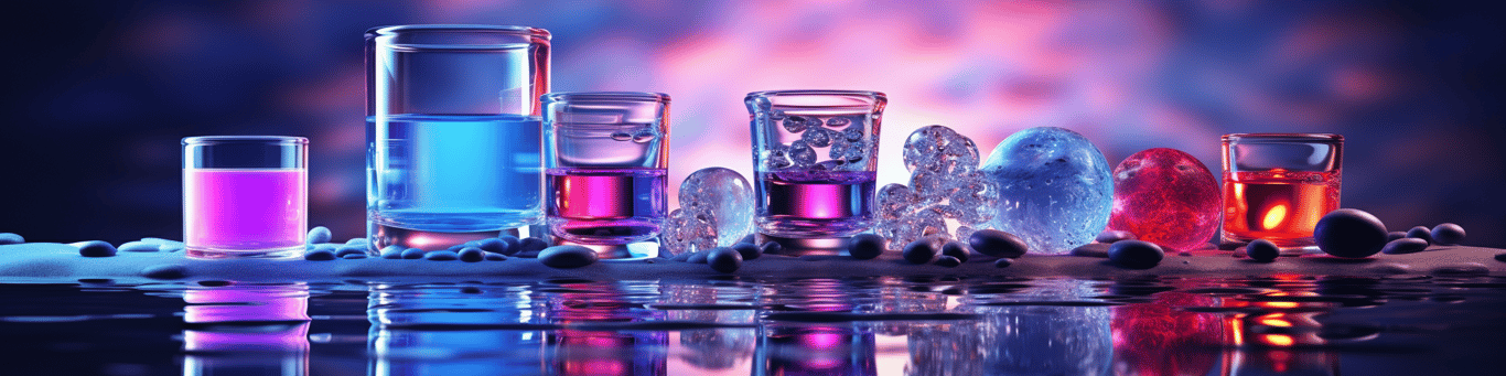 image of drug pills surrounding a glass of water symbolizing drug consumption