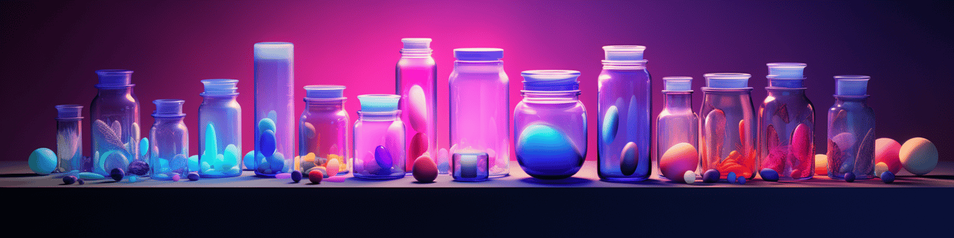 image of different drug pills on a surface