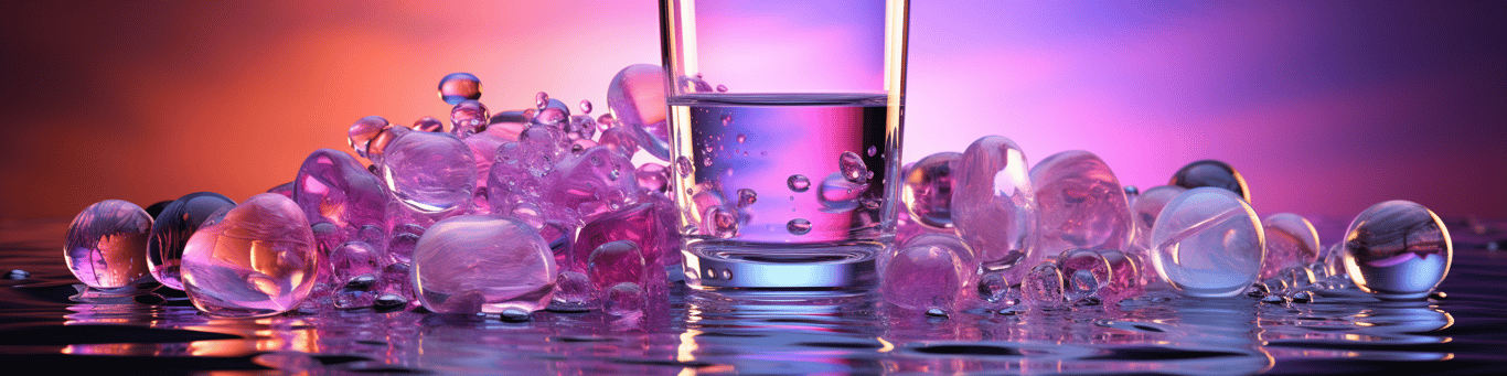 image of drug pills surrounding a glass of water symbolizing drug consumption