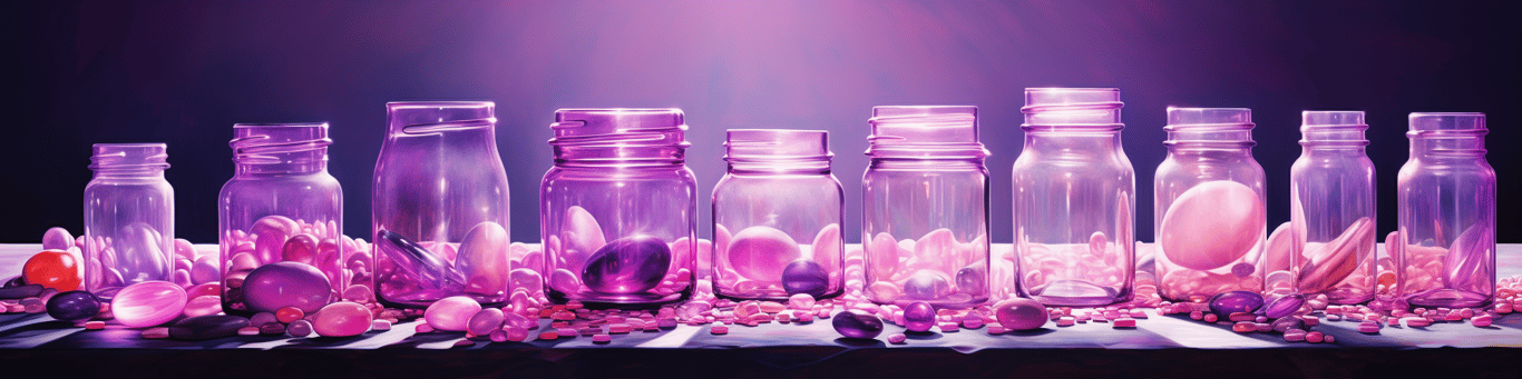 image of different drug pills on a surface