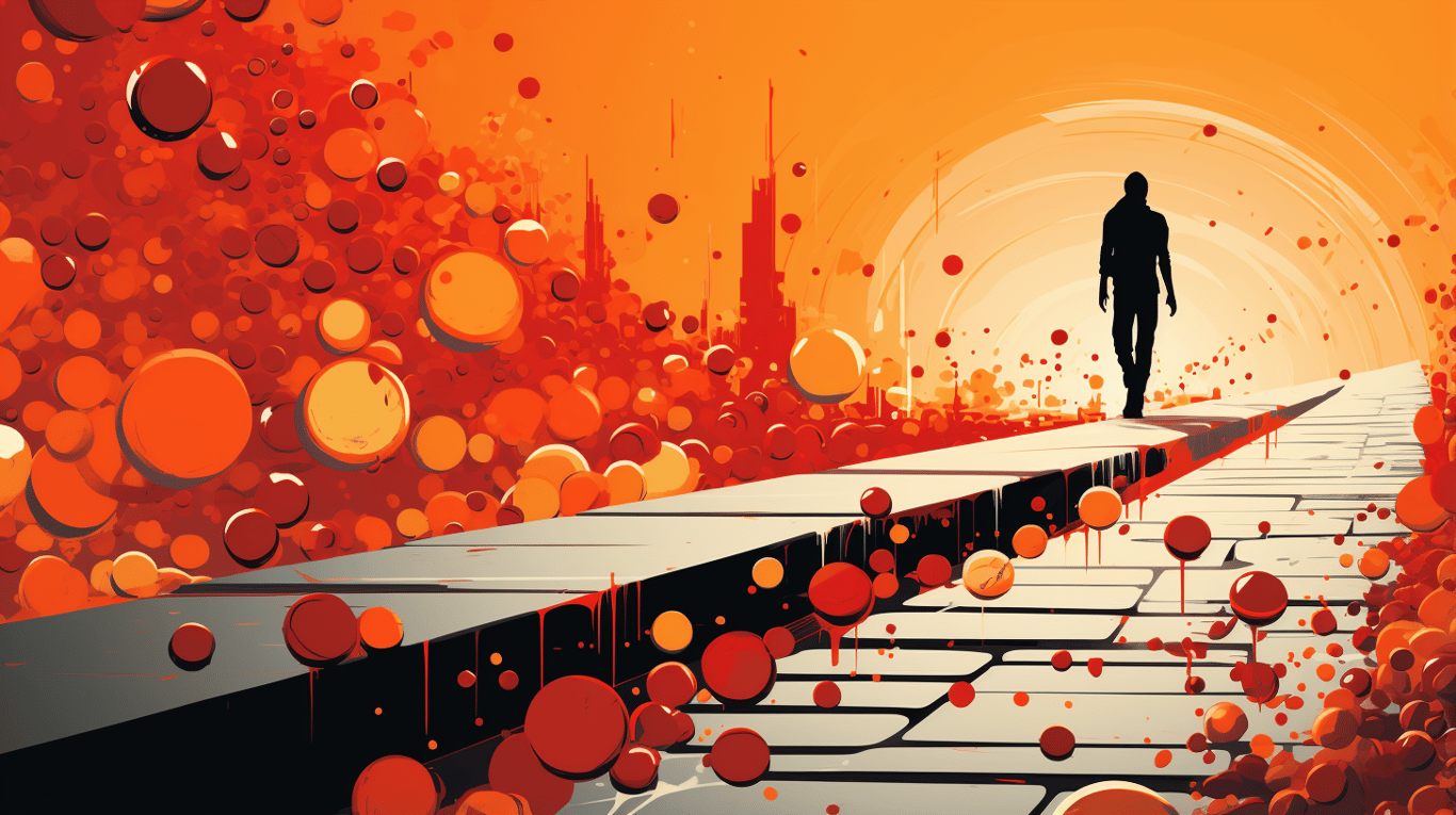 abstract image of a patient experiencing side effect