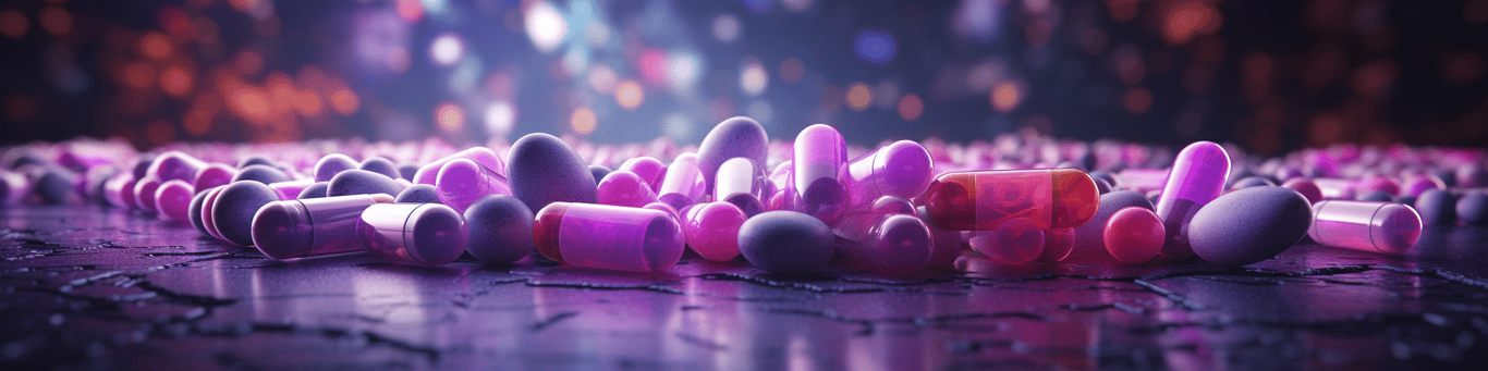 image of different drug pills on a surface