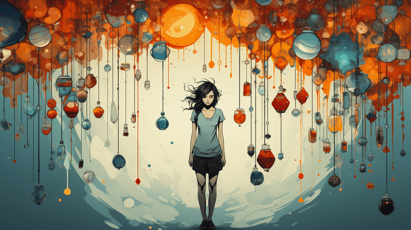 abstract image of a patient experiencing side effect