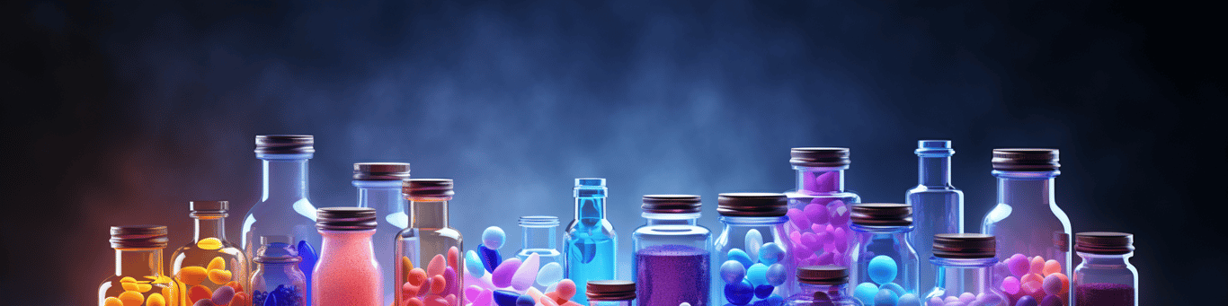 image of different drug pills on a surface