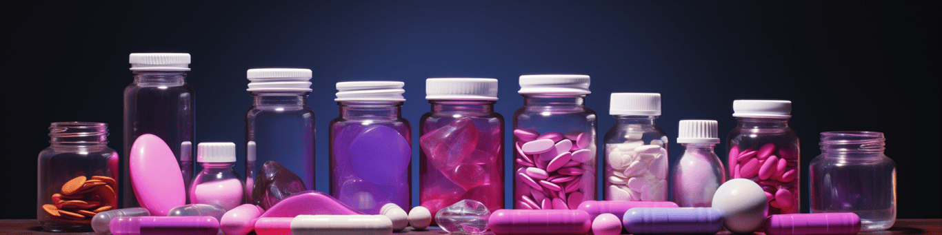 image of different drug pills on a surface