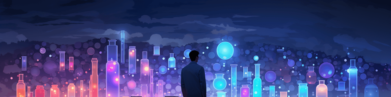 image of a doctor in a lab doing drug, clinical research