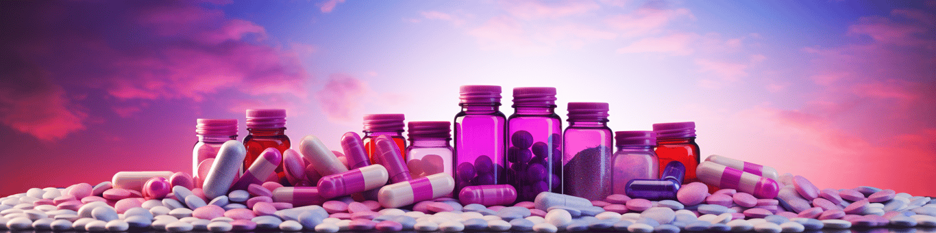 image of different drug pills on a surface