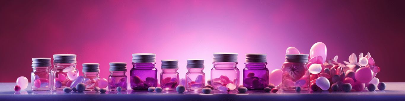 image of different drug pills on a surface