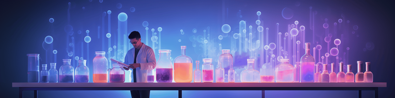 image of a doctor in a lab doing drug, clinical research