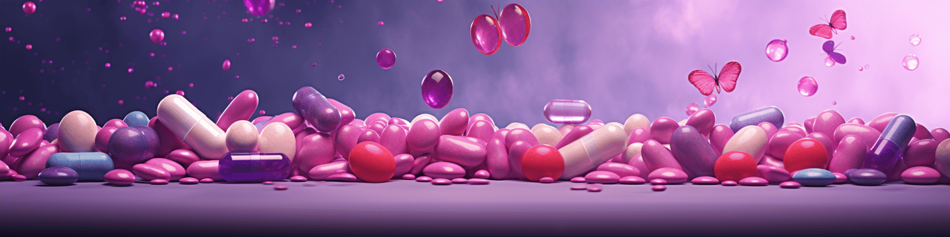 image of different drug pills on a surface