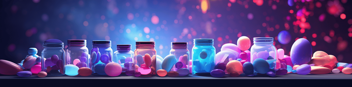 image of different drug pills on a surface