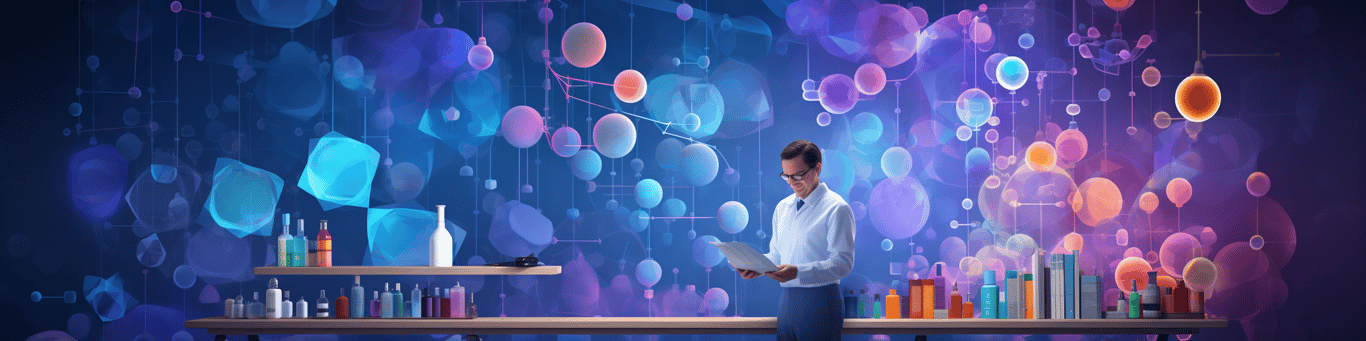 image of a doctor in a lab doing drug, clinical research