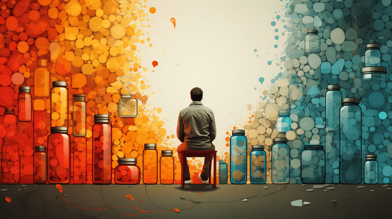 abstract image of a patient experiencing side effect