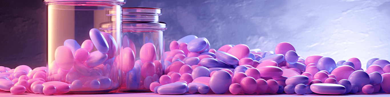 image of different drug pills on a surface