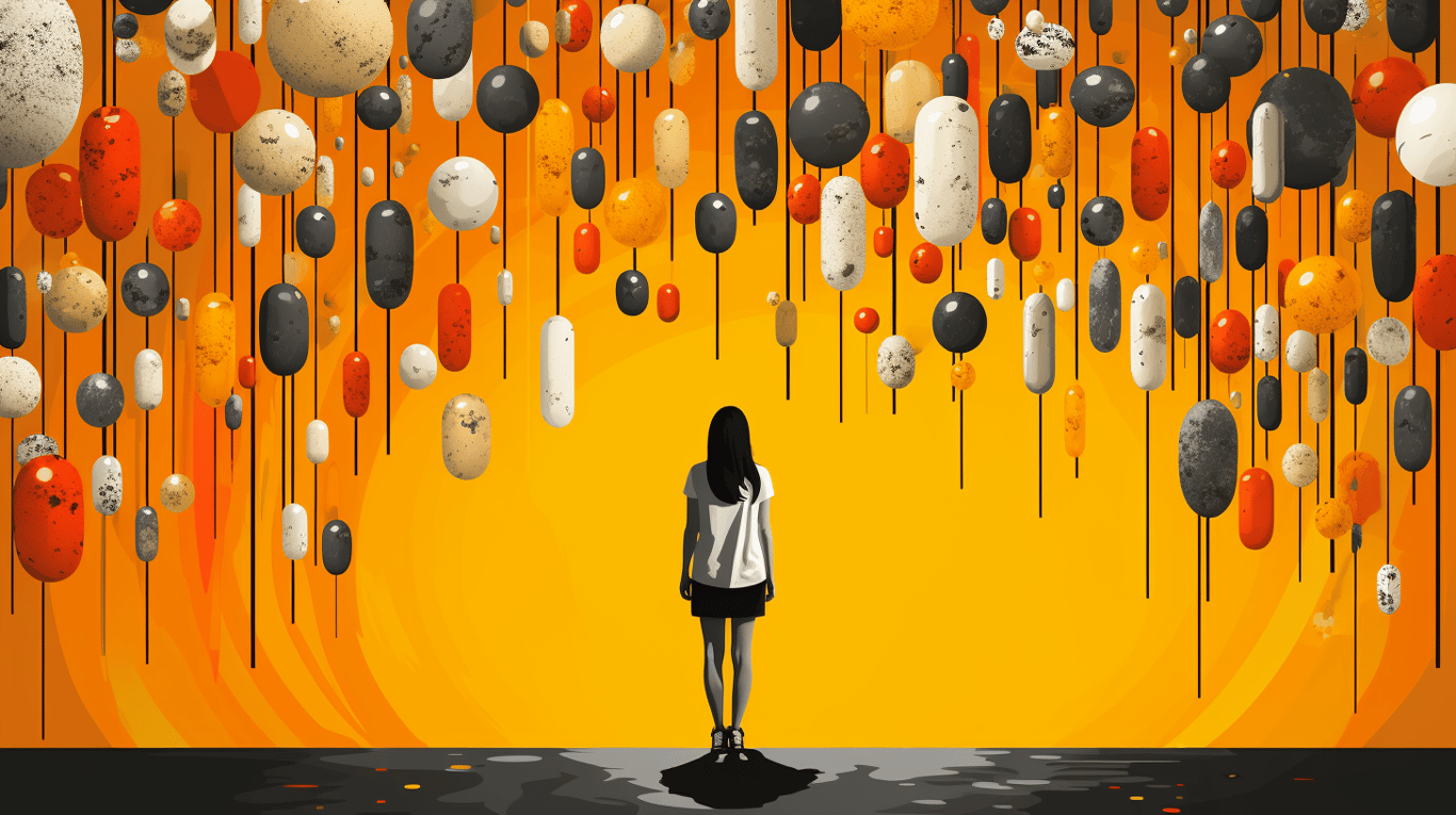 abstract image of a patient experiencing side effect