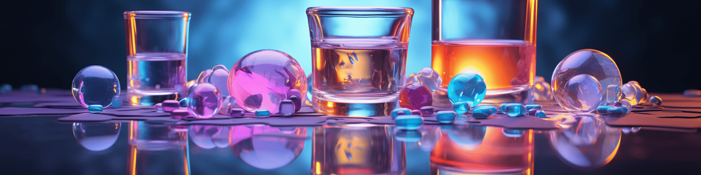 image of drug pills surrounding a glass of water symbolizing drug consumption