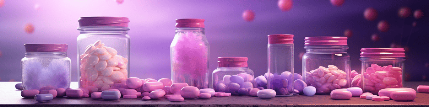 image of different drug pills on a surface