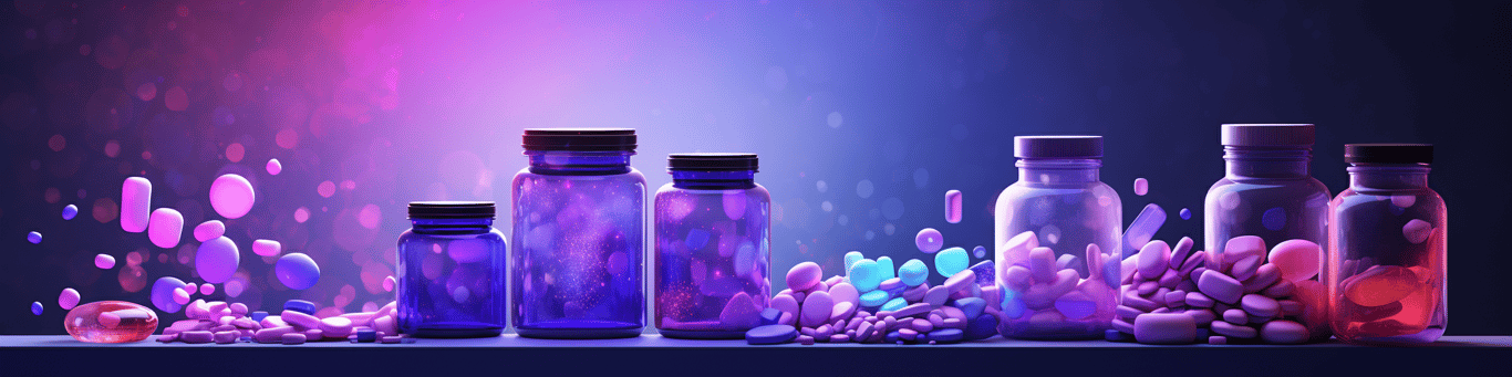 image of different drug pills on a surface
