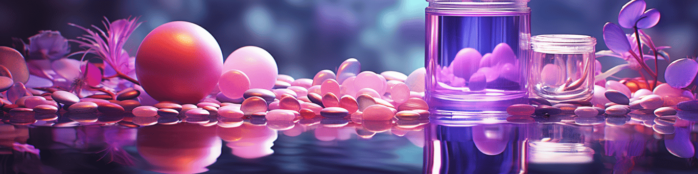 image of drug pills surrounding a glass of water symbolizing drug consumption