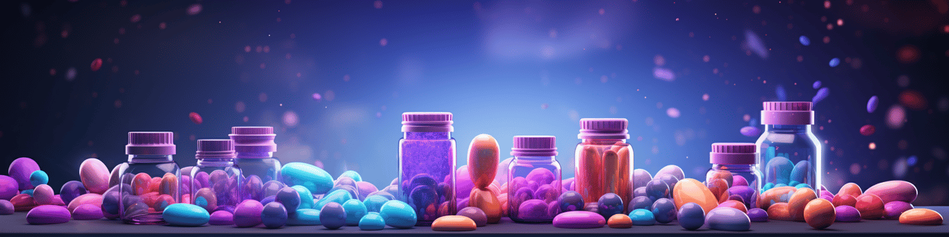image of different drug pills on a surface