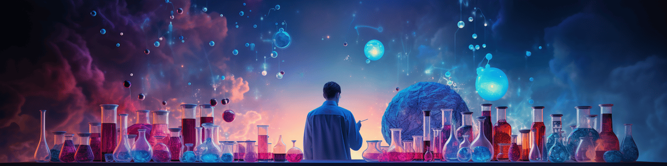 image of a doctor in a lab doing drug, clinical research