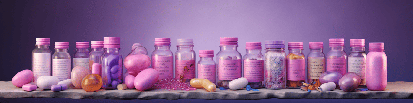 image of different drug pills on a surface