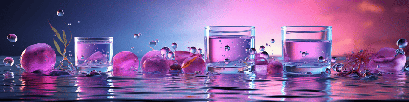 image of drug pills surrounding a glass of water symbolizing drug consumption