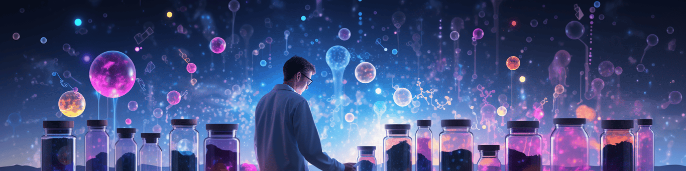 image of a doctor in a lab doing drug, clinical research