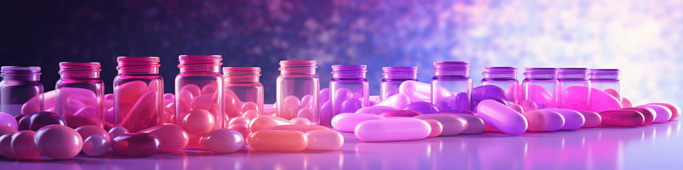 image of different drug pills on a surface