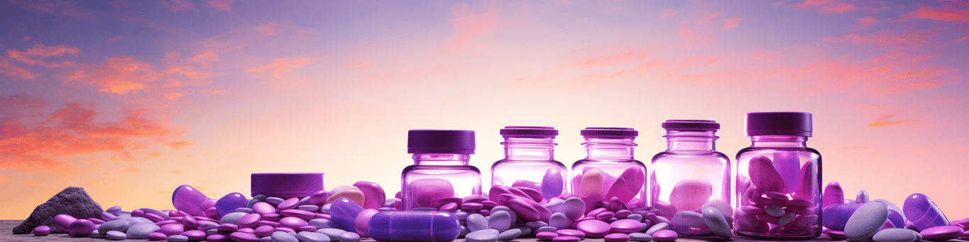 image of different drug pills on a surface