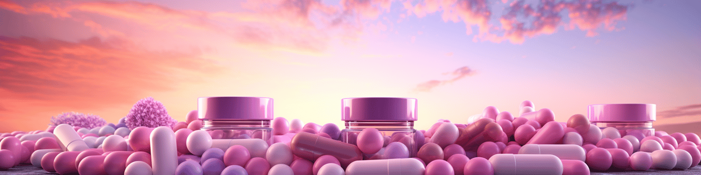image of different drug pills on a surface