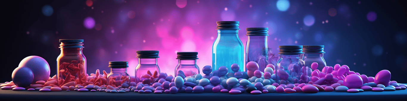 image of different drug pills on a surface