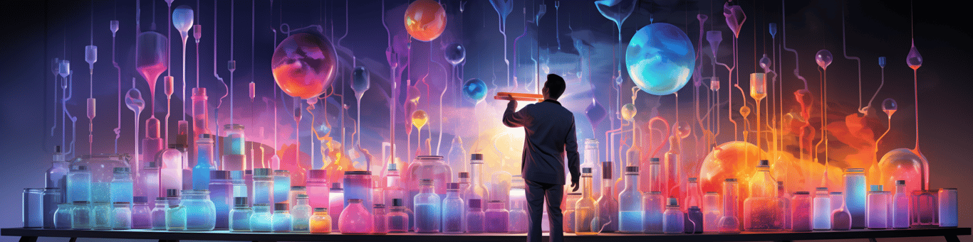 image of a doctor in a lab doing drug, clinical research