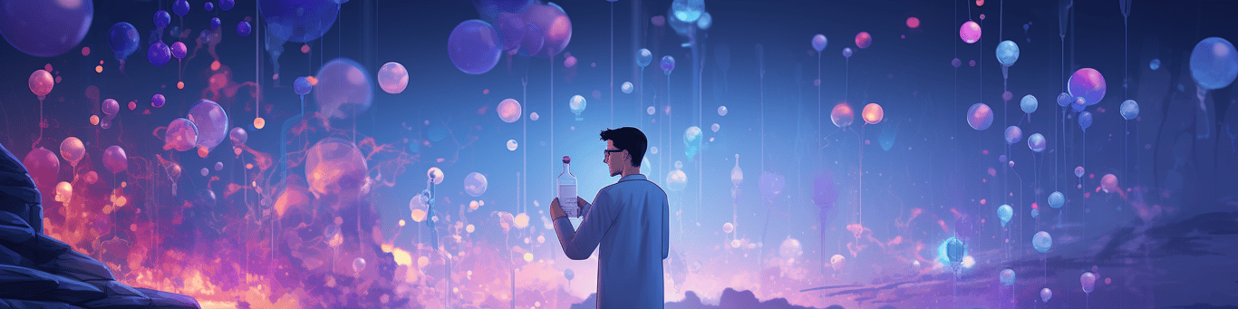 image of a doctor in a lab doing drug, clinical research