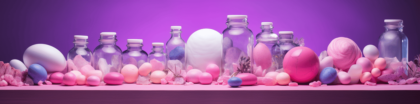 image of different drug pills on a surface