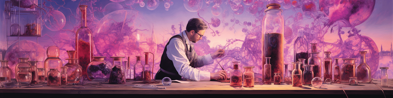 image of a doctor in a lab doing drug, clinical research