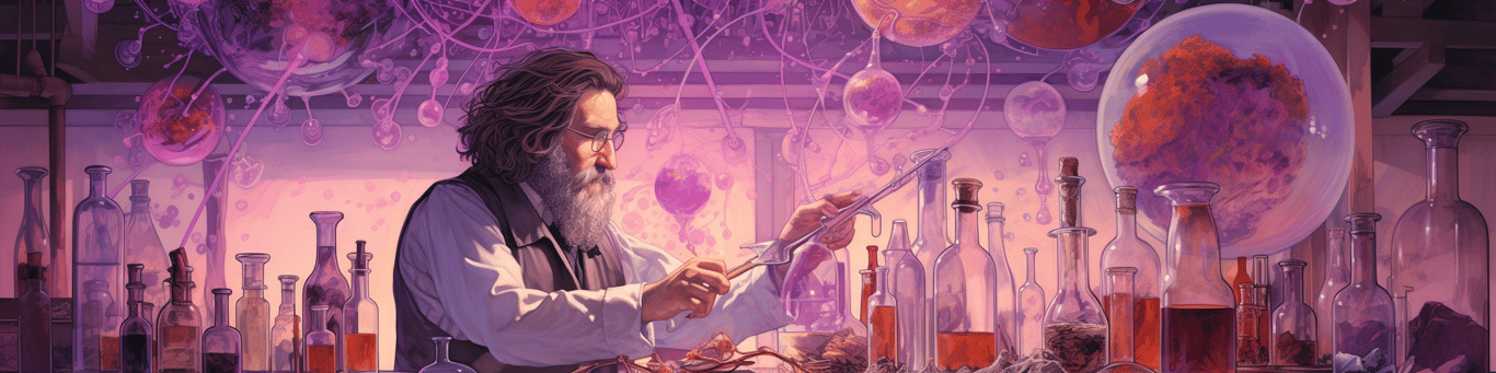 image of a doctor in a lab doing drug, clinical research