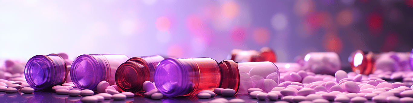 image of different drug pills on a surface