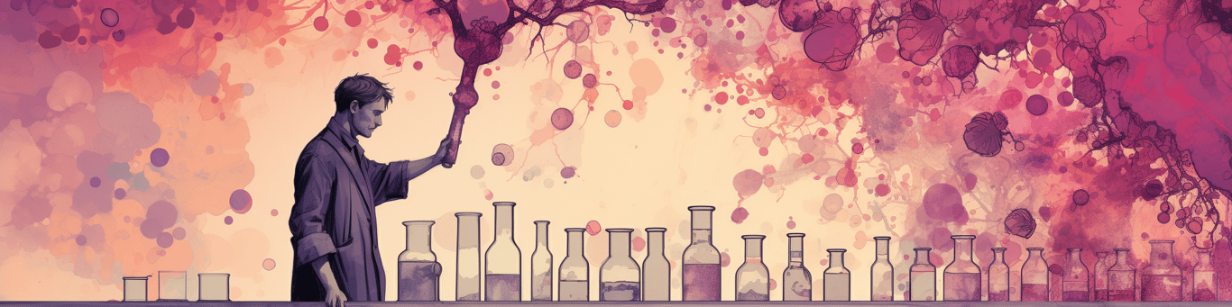 image of a doctor in a lab doing drug, clinical research