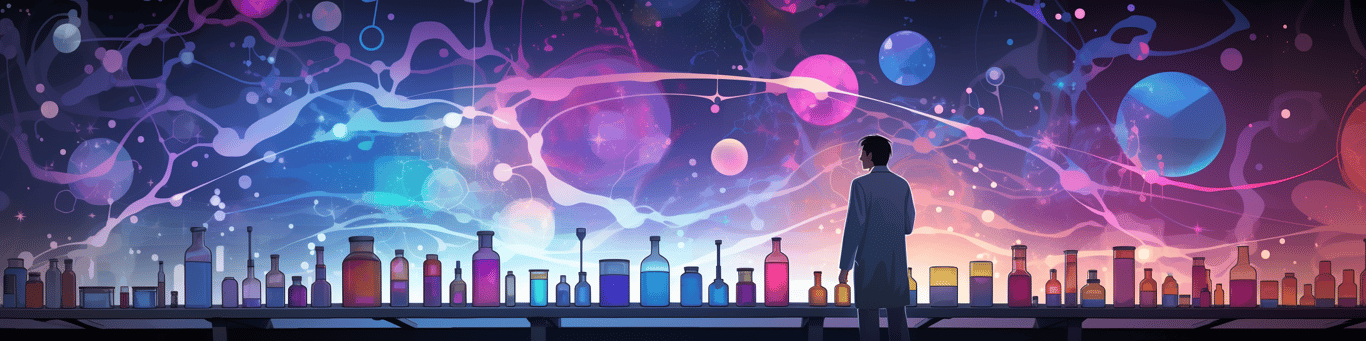 image of a doctor in a lab doing drug, clinical research