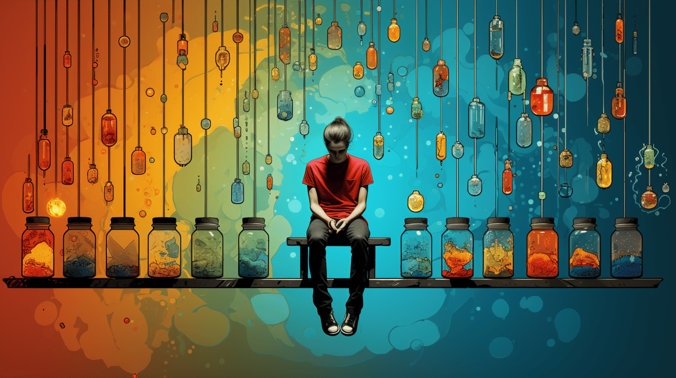 abstract image of a patient experiencing side effect