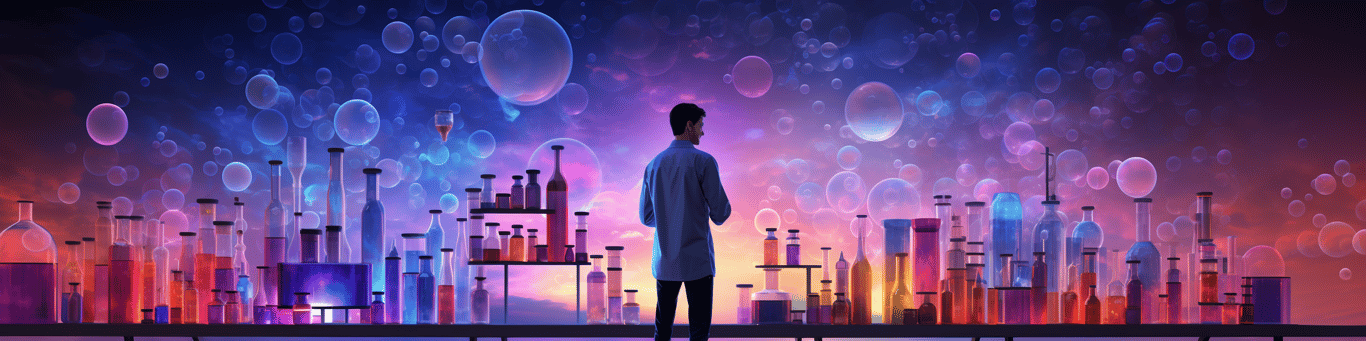 image of a doctor in a lab doing drug, clinical research